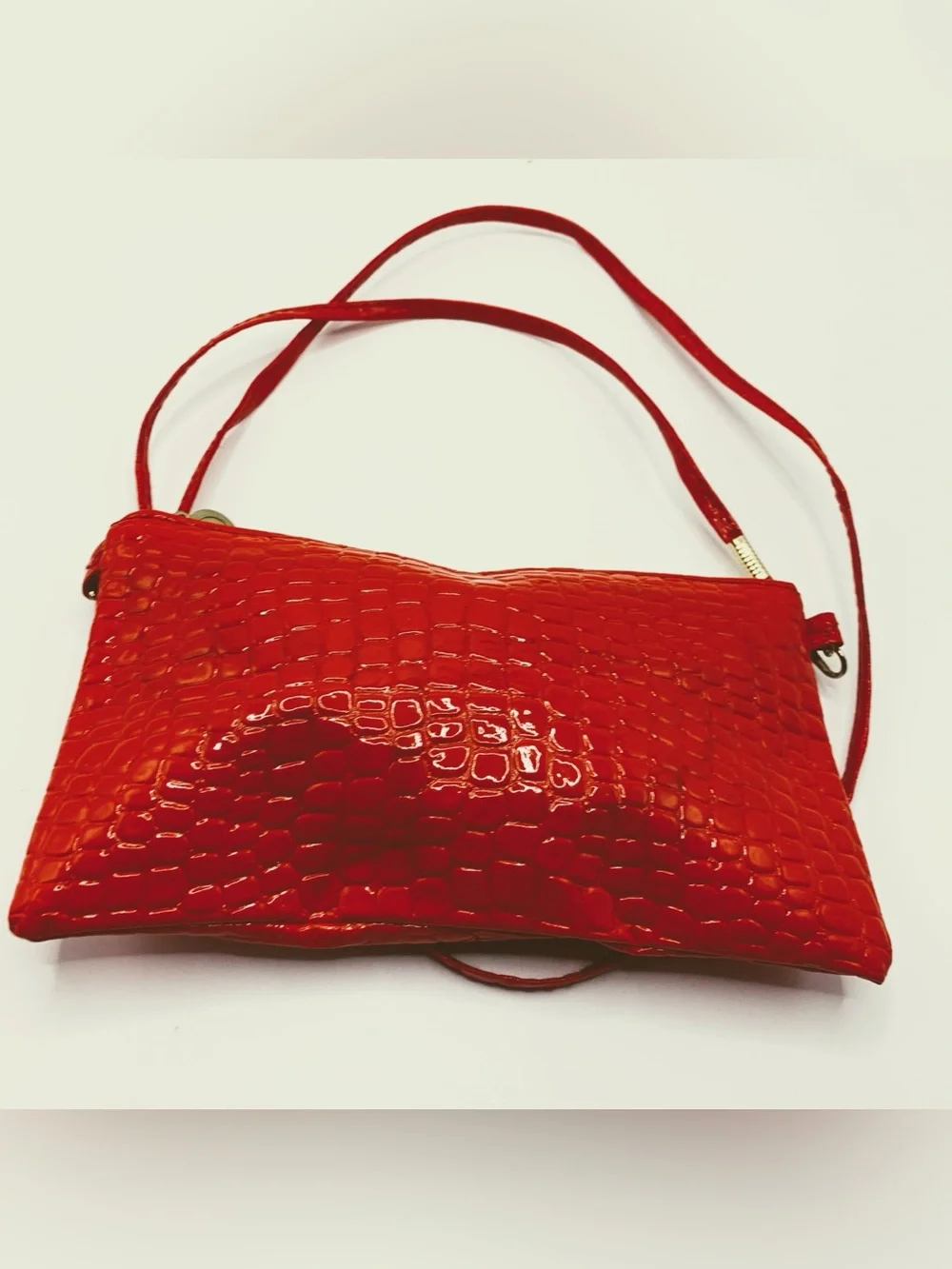 Small Red Patent Leather Crossbody Bag (Pre-Teen)